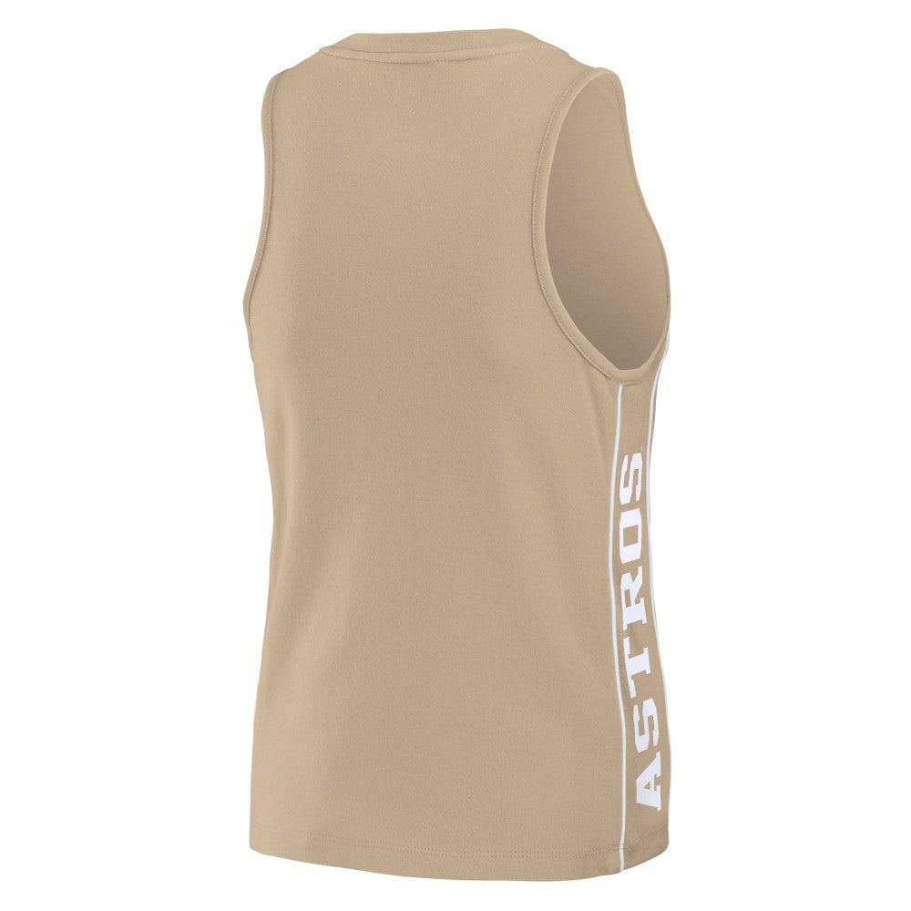 Houston Astros WEAR by Erin Andrews Women's Tonal Tank Top Tan