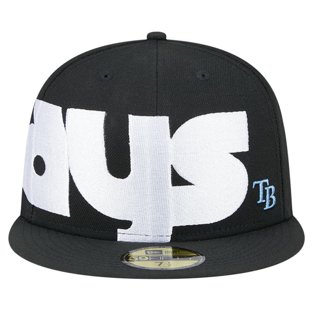 Tampa Bay Rays Checkered Undervisor 59FIFTY Fitted Hat Black | New Era