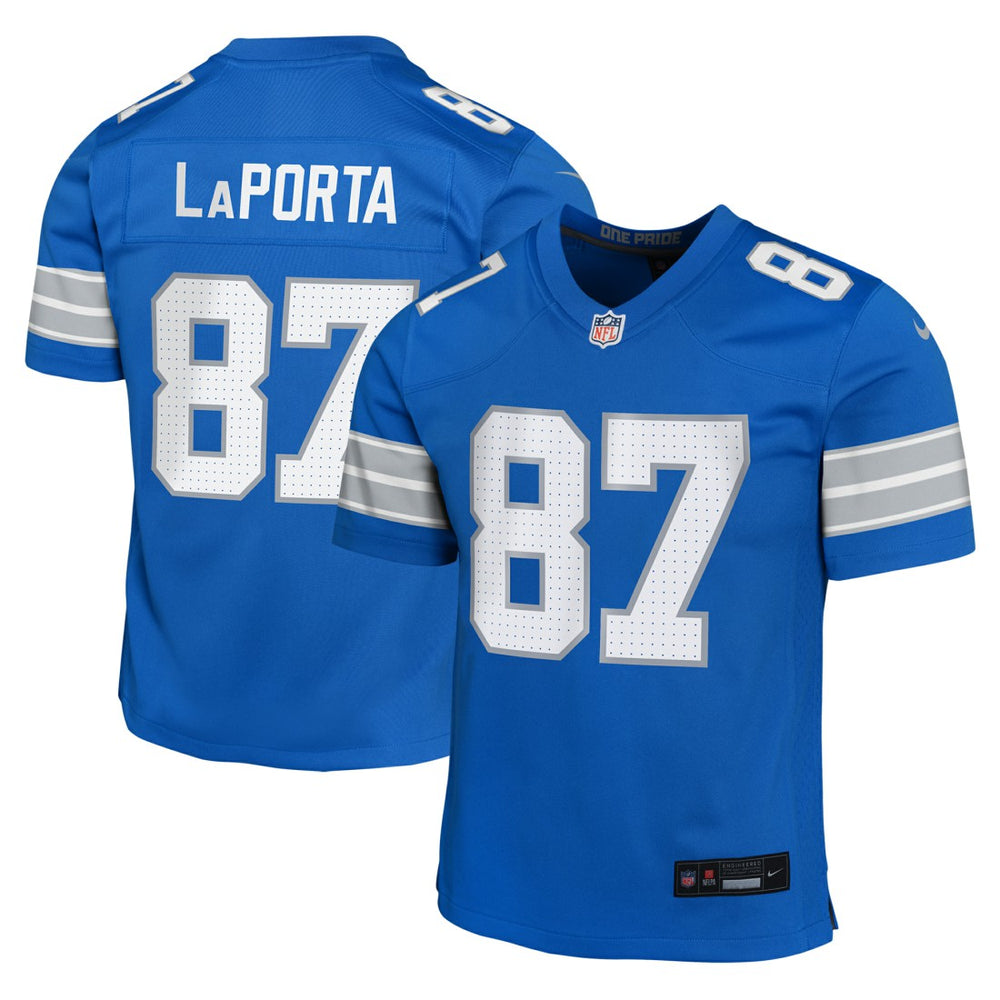 Sam LaPorta Detroit Lions Youth Game Jersey - Blue
