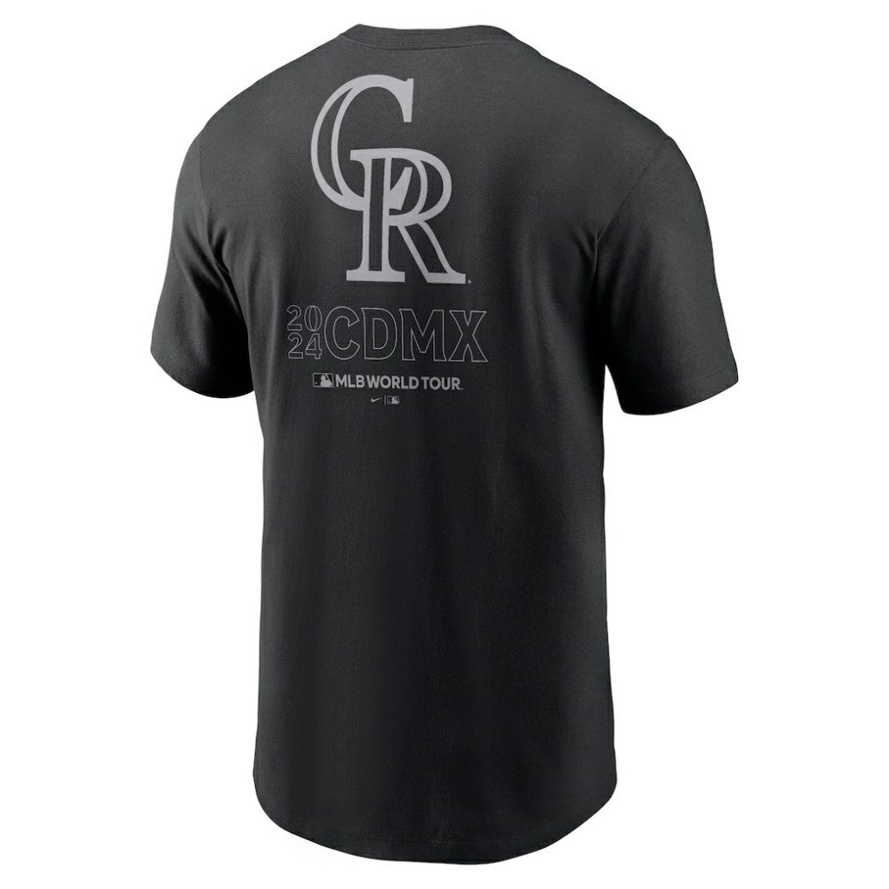 Colorado Rockies 2024 MLB World Tour Mexico City Series T-Shirt Black | Nike