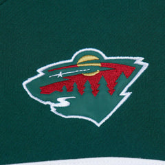 Minnesota Wild Mitchell & Ness Head Coach Pullover Hoodie Cream/Green