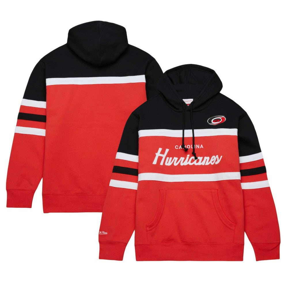 Carolina Hurricanes Mitchell & Ness Head Coach Pullover Hoodie Red/Black
