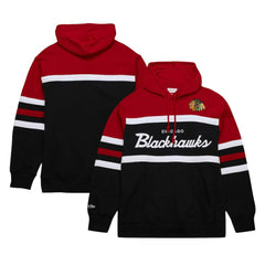 Chicago Blackhawks Mitchell & Ness Head Coach Pullover Hoodie Black/Red