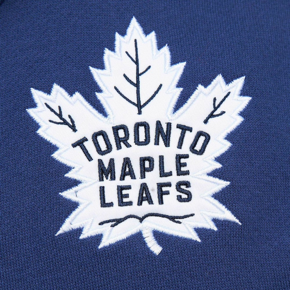 Toronto Maple Leafs Mitchell & Ness Head Coach Pullover Hoodie White/Blue