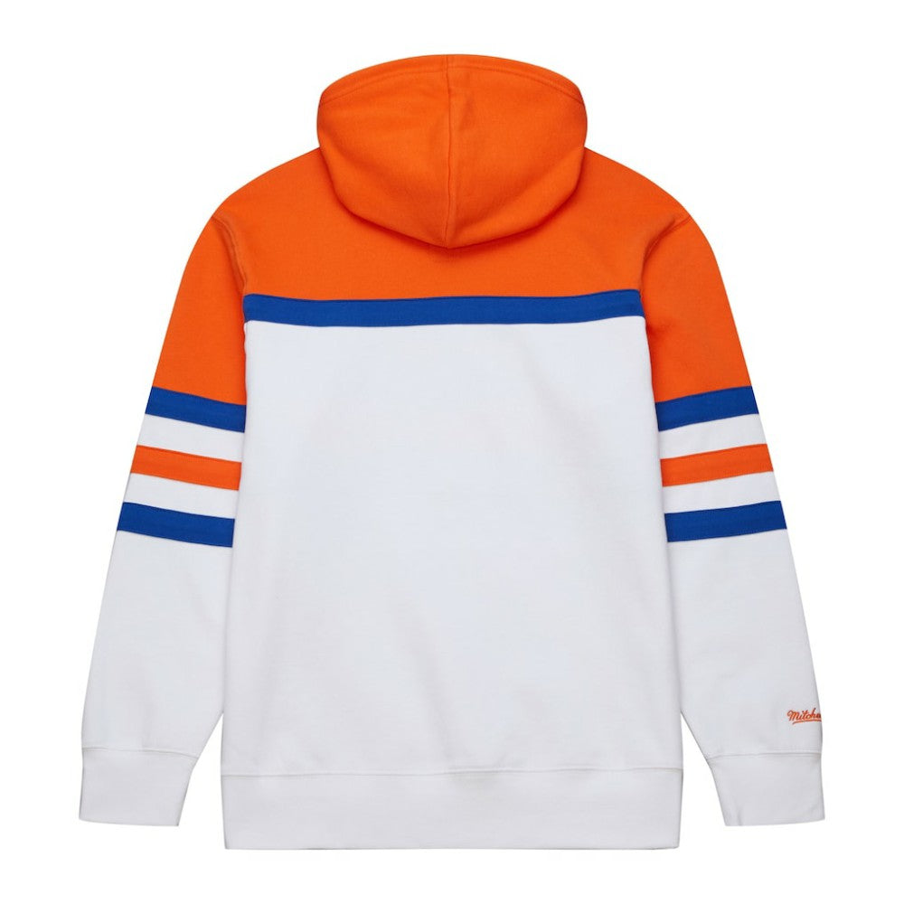 New York Islanders Mitchell & Ness Head Coach Pullover Hoodie White/Orange