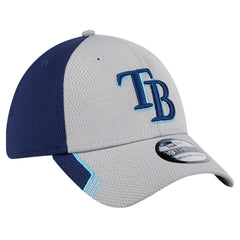Tampa Bay Rays Visor Trim 39THIRTY Flex Hat Gray/Navy | New Era
