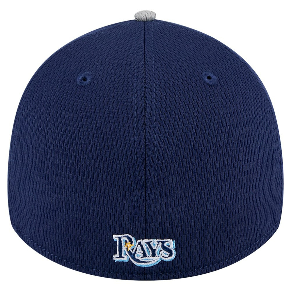 Tampa Bay Rays Visor Trim 39THIRTY Flex Hat Gray/Navy | New Era