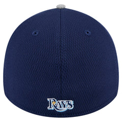 Tampa Bay Rays Visor Trim 39THIRTY Flex Hat Gray/Navy | New Era