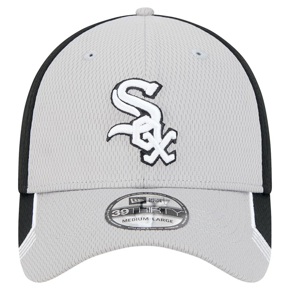 Chicago White Sox Visor Trim 39THIRTY Flex Hat Gray/Black | New Era