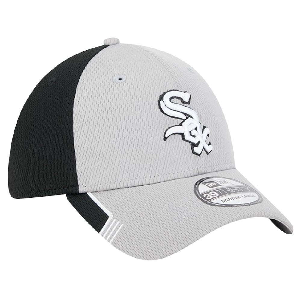 Chicago White Sox Visor Trim 39THIRTY Flex Hat Gray/Black | New Era