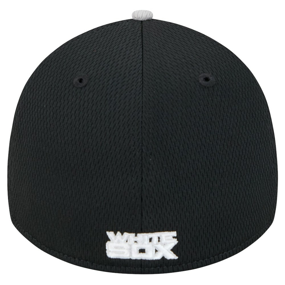 Chicago White Sox Visor Trim 39THIRTY Flex Hat Gray/Black | New Era