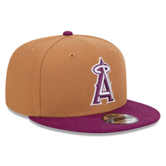 Los Angeles Angels Color Pack Two-Tone 9FIFTY Snapback Hat Brown/Purple | New Era