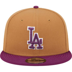 Los Angeles Dodgers Color Pack Two-Tone 9FIFTY Snapback Hat Brown/Purple | New Era