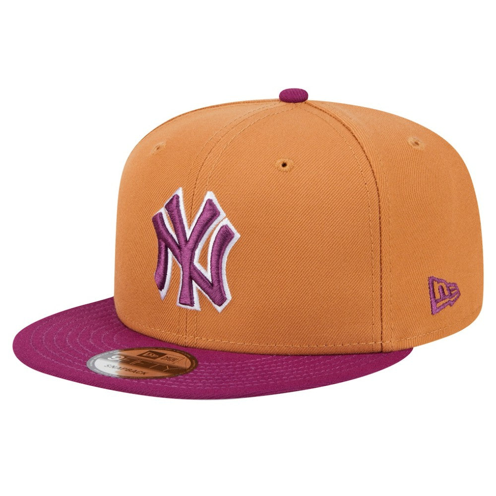 New York Yankees Color Pack Two-Tone 9FIFTY Snapback Hat Brown/Purple | New Era