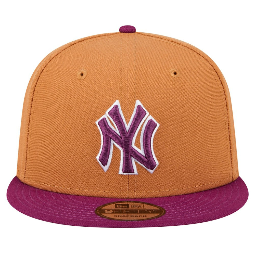 New York Yankees Color Pack Two-Tone 9FIFTY Snapback Hat Brown/Purple | New Era
