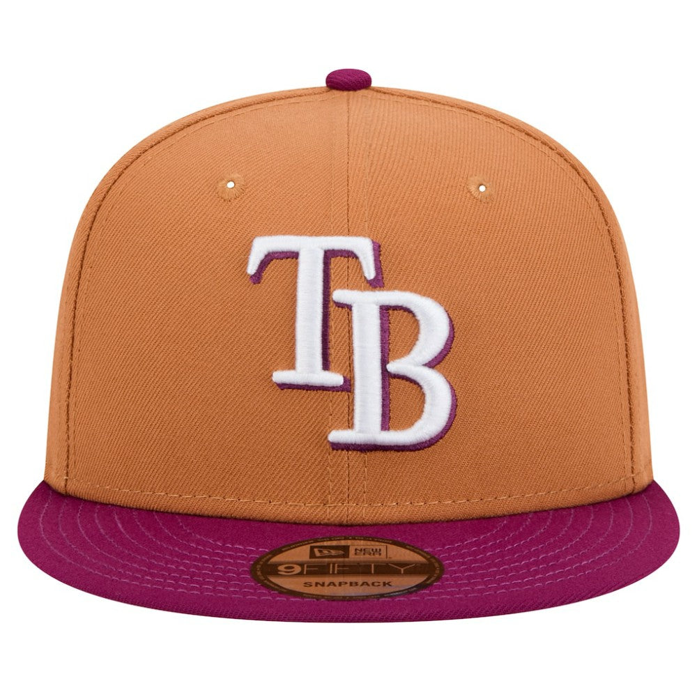 Tampa Bay Rays Color Pack Two-Tone 9FIFTY Snapback Hat Brown/Purple | New Era