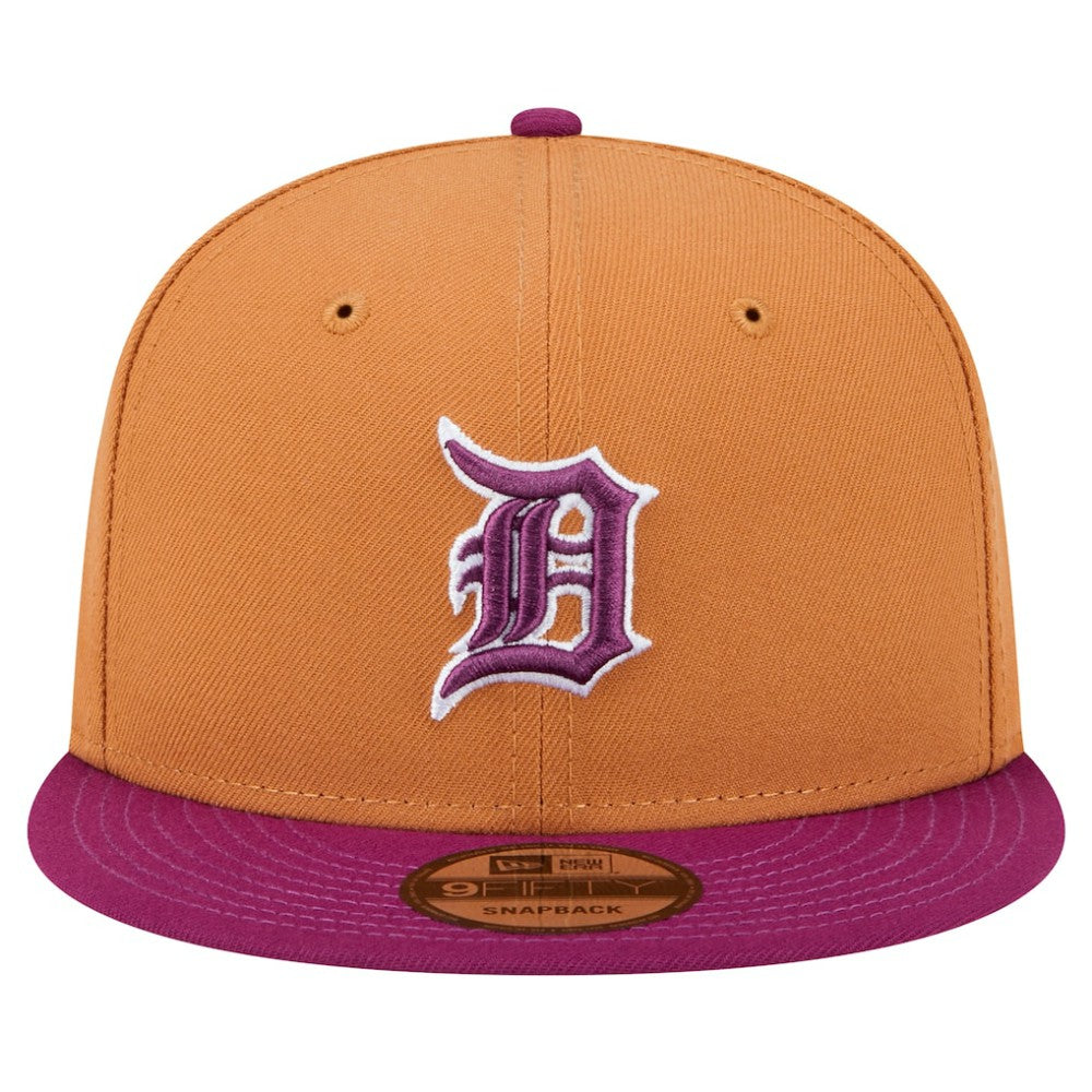 Detroit Tigers Color Pack Two-Tone 9FIFTY Snapback Hat Brown/Purple | New Era