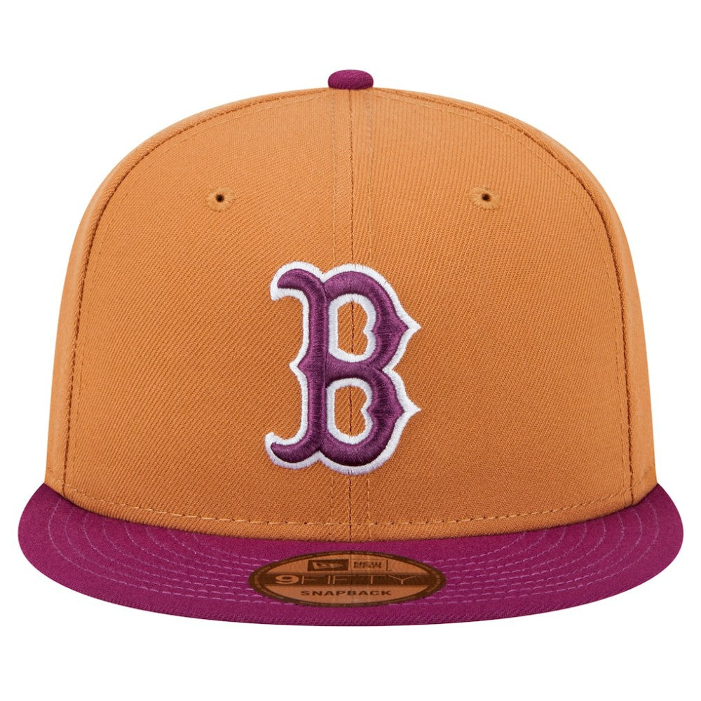 Boston Red Sox Color Pack Two-Tone 9FIFTY Snapback Hat Brown/Purple | New Era