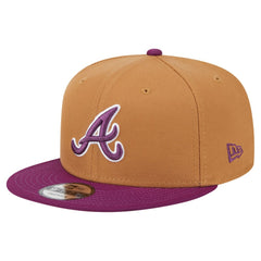 Atlanta Braves Color Pack Two-Tone 9FIFTY Snapback Hat Brown/Purple | New Era