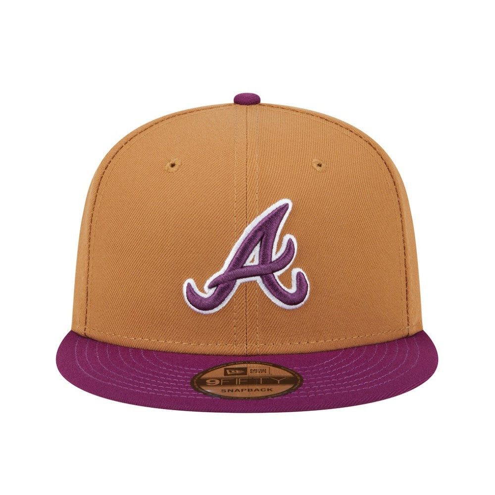 Atlanta Braves Color Pack Two-Tone 9FIFTY Snapback Hat Brown/Purple | New Era