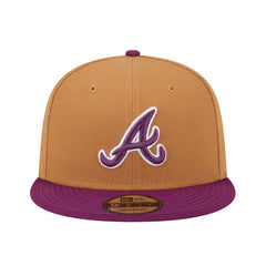 Atlanta Braves Color Pack Two-Tone 9FIFTY Snapback Hat Brown/Purple | New Era