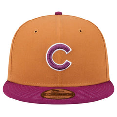 Chicago Cubs Color Pack Two-Tone 9FIFTY Snapback Hat Brown/Purple | New Era