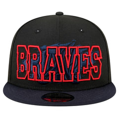 Atlanta Braves Splatter 9FIFTY Snapback Hat Black | New Era