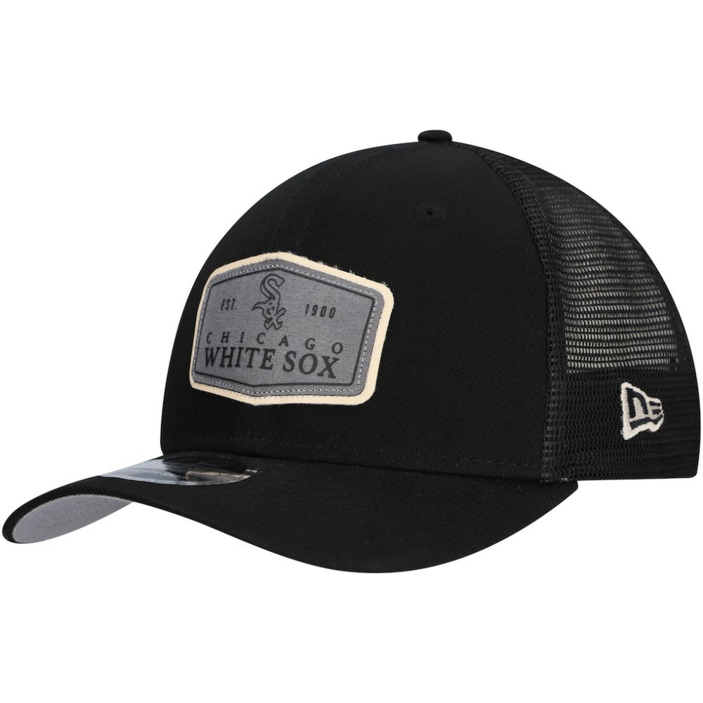 Chicago White Sox Labeled 9SEVENTY Stretch-Snap Adjustable Hat Black | New Era