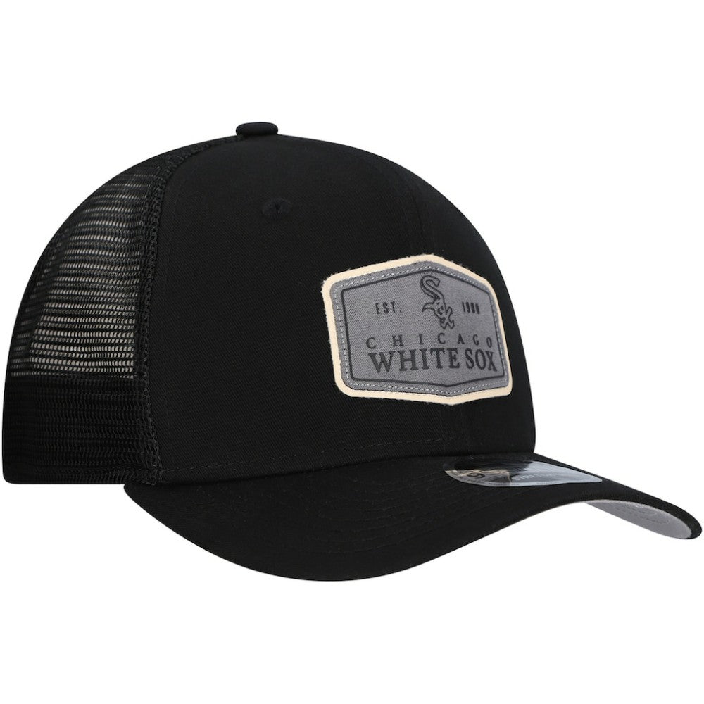 Chicago White Sox Labeled 9SEVENTY Stretch-Snap Adjustable Hat Black | New Era