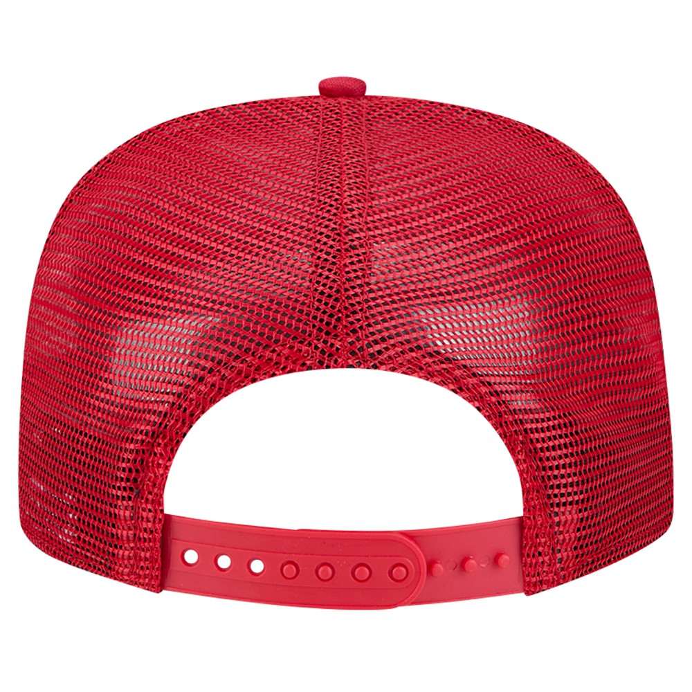 Los Angeles Angels Tone Foam Meshback Golfer Snapback Hat Red | New Era