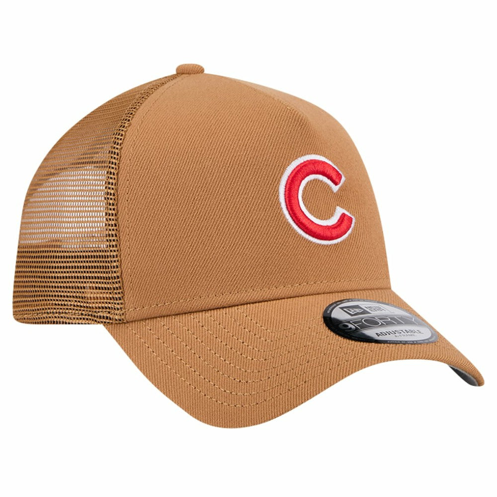 Chicago Cubs A-Frame Trucker 9FORTY Adjustable Hat Brown | New Era