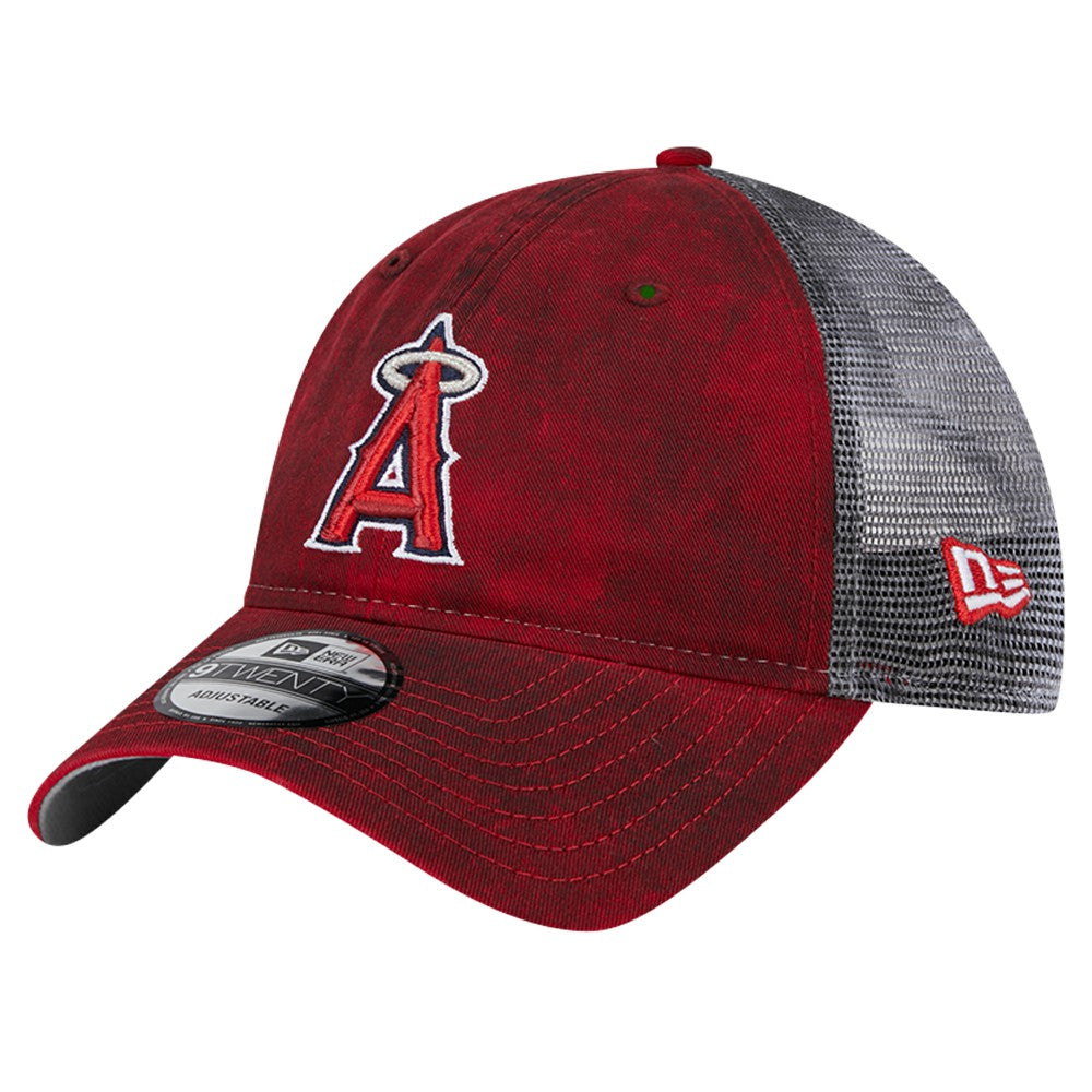 Los Angeles Angels Team Slick Trucker 9TWENTY Adjustable Hat Red | New Era