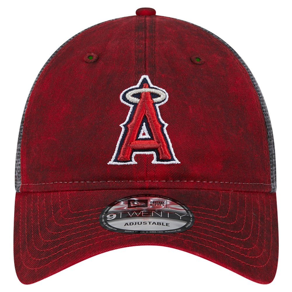 Los Angeles Angels Team Slick Trucker 9TWENTY Adjustable Hat Red | New Era