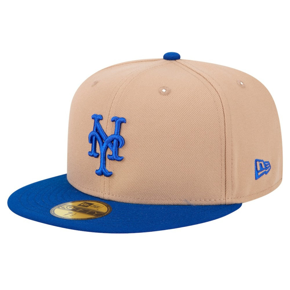 New York Mets 59FIFTY Fitted Hat Khaki | New Era