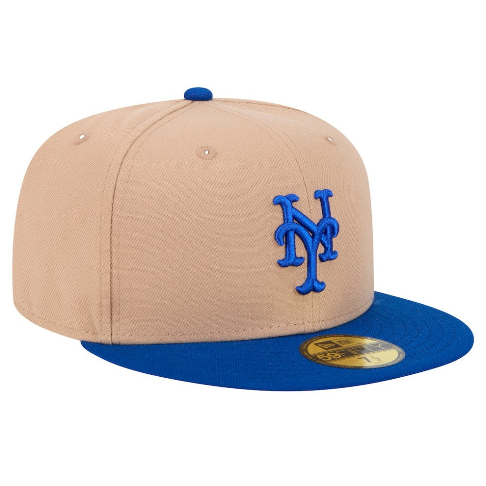 New York Mets 59FIFTY Fitted Hat Khaki | New Era