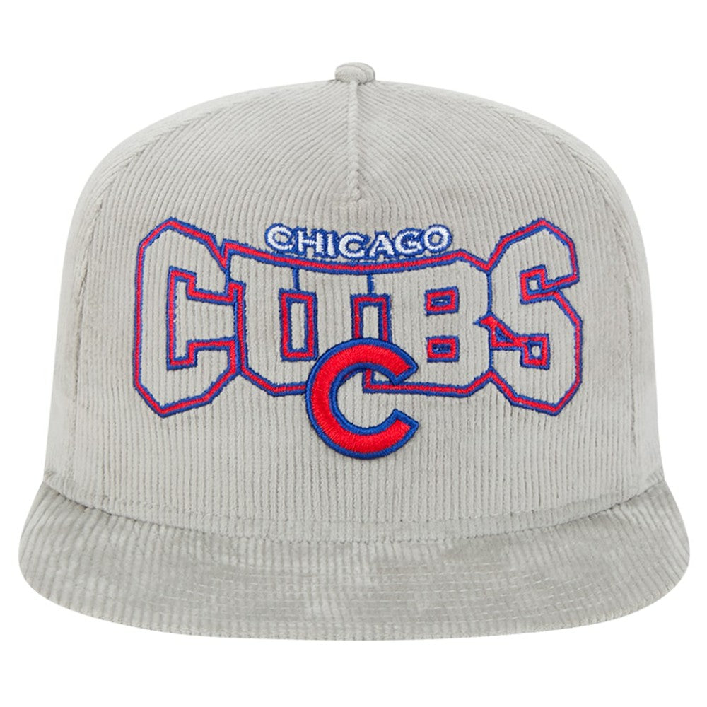 Chicago Cubs Gray Corduroy Golfer Snapback Hat | New Era