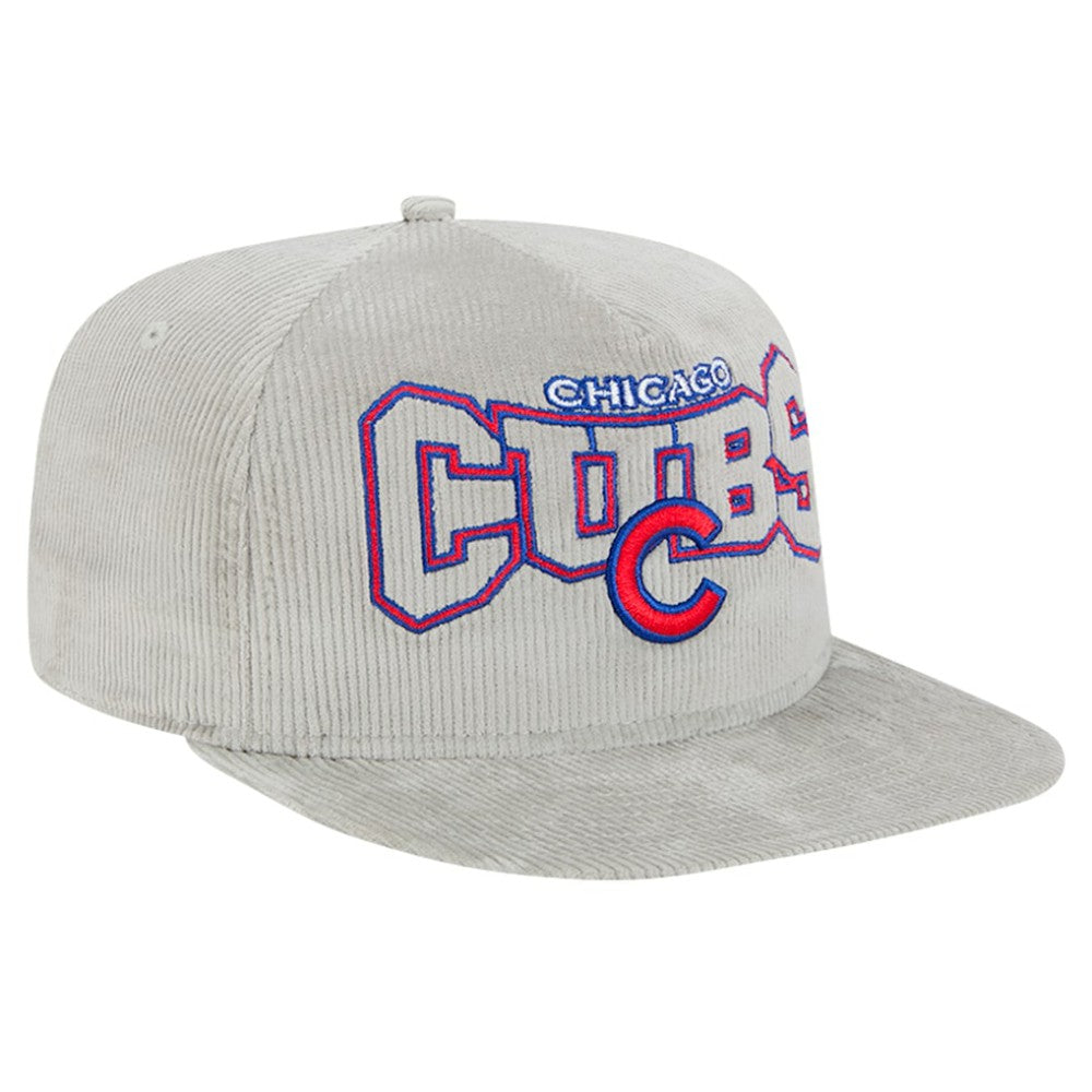 Chicago Cubs Gray Corduroy Golfer Snapback Hat | New Era