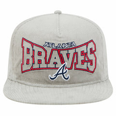 Atlanta Braves Gray Corduroy Golfer Snapback Hat | New Era