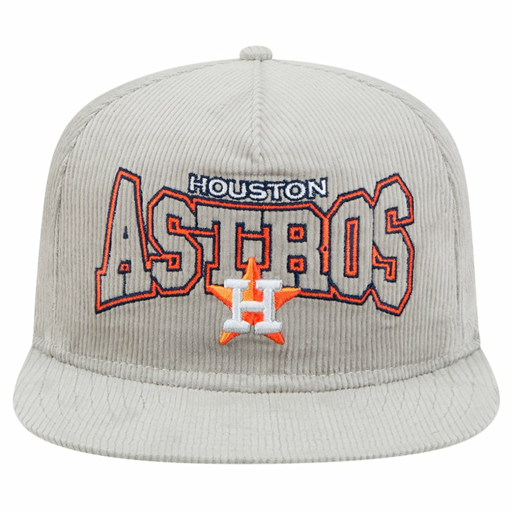 Houston Astros Gray Corduroy Golfer Snapback Hat | New Era