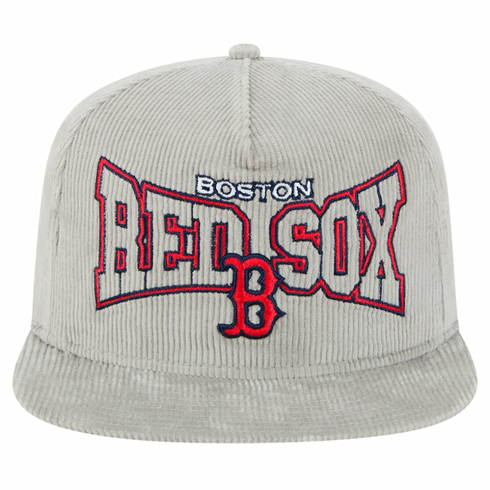 Boston Red Sox Gray Corduroy Golfer Snapback Hat | New Era