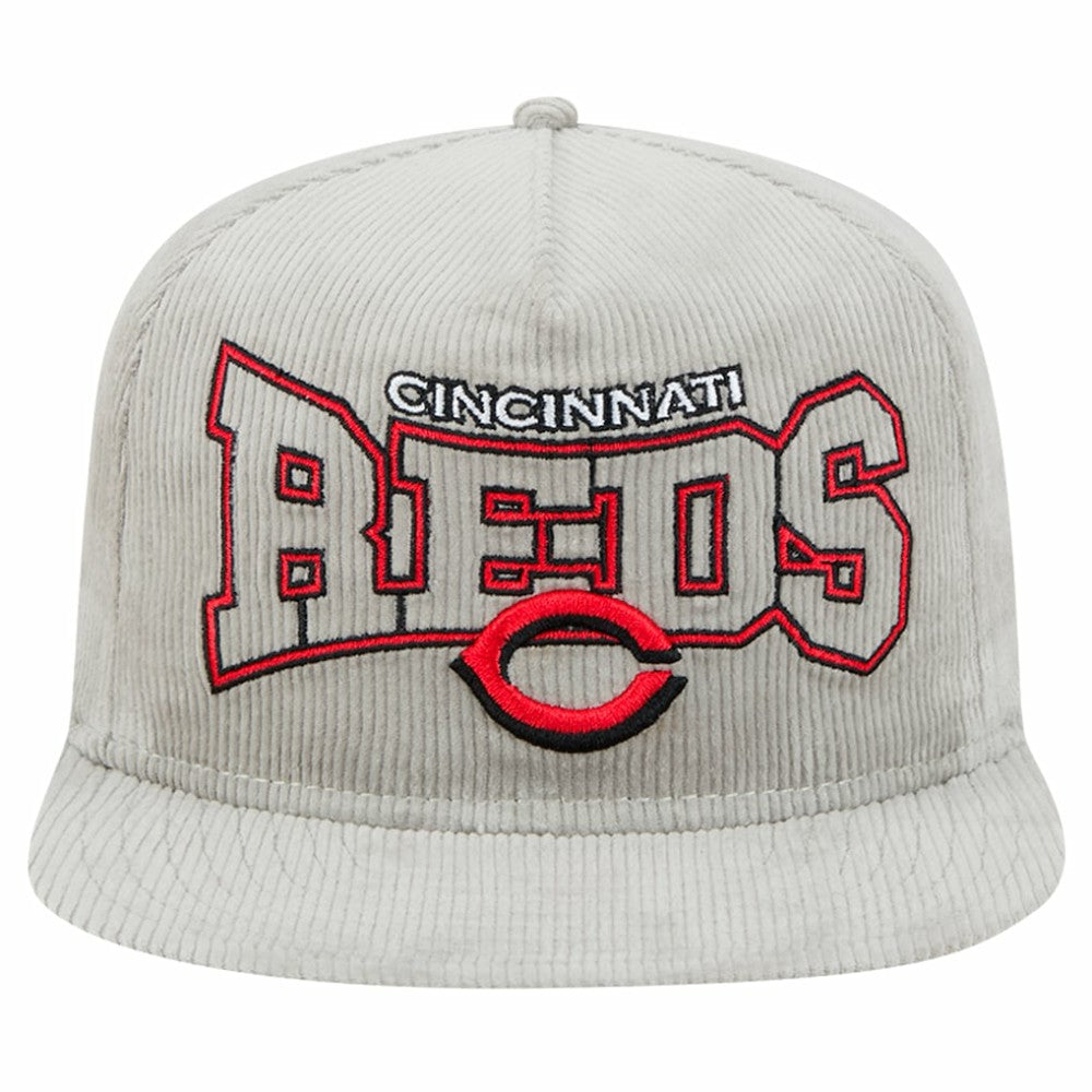Cincinnati Reds Gray Corduroy Golfer Snapback Hat | New Era