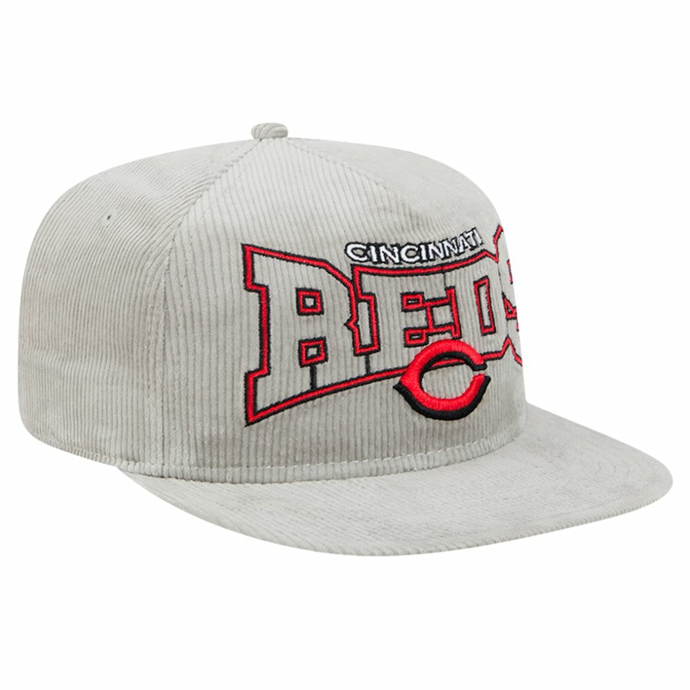 Cincinnati Reds Gray Corduroy Golfer Snapback Hat | New Era