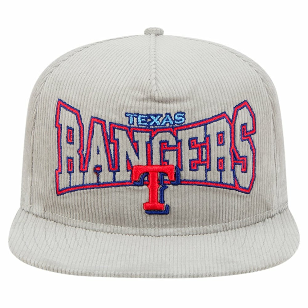 Texas Rangers Gray Corduroy Golfer Snapback Hat | New Era