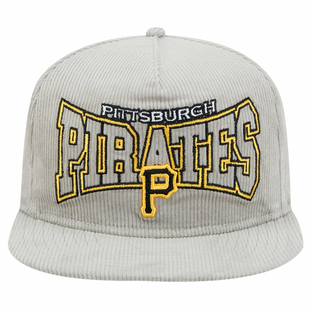 Pittsburgh Pirates Gray Corduroy Golfer Snapback Hat | New Era