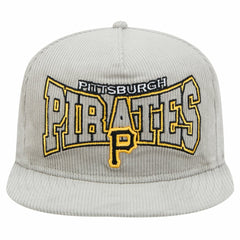 Pittsburgh Pirates Gray Corduroy Golfer Snapback Hat | New Era