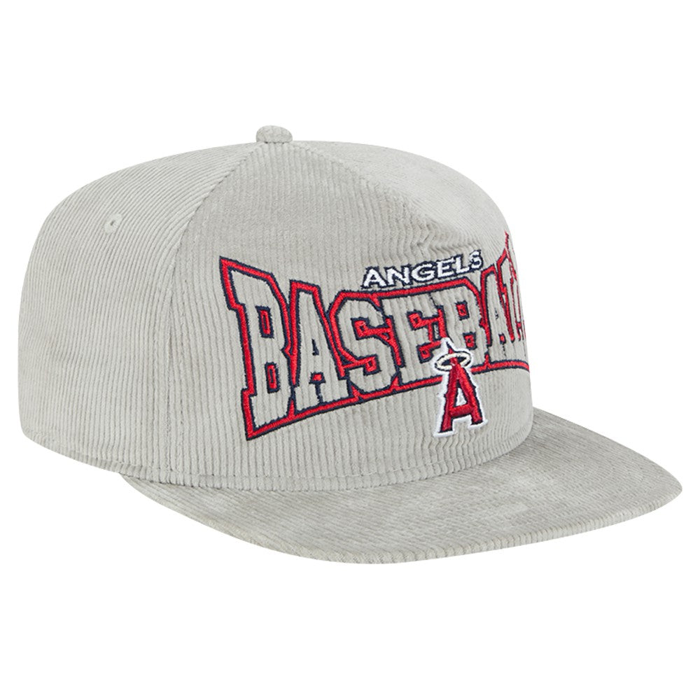 Los Angeles Angels Gray Corduroy Golfer Snapback Hat | New Era