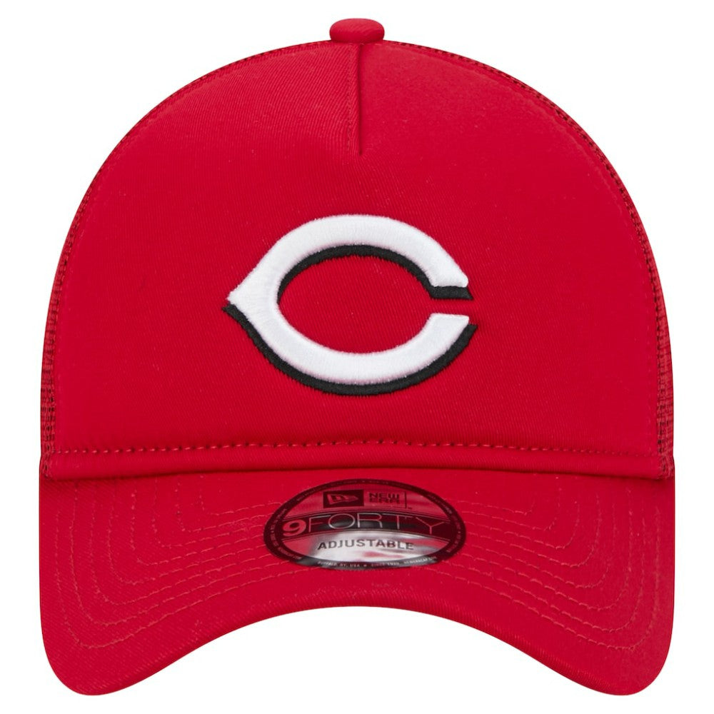 Cincinnati Reds 9FORTY A-Frame Trucker Adjustable Hat Red | New Era