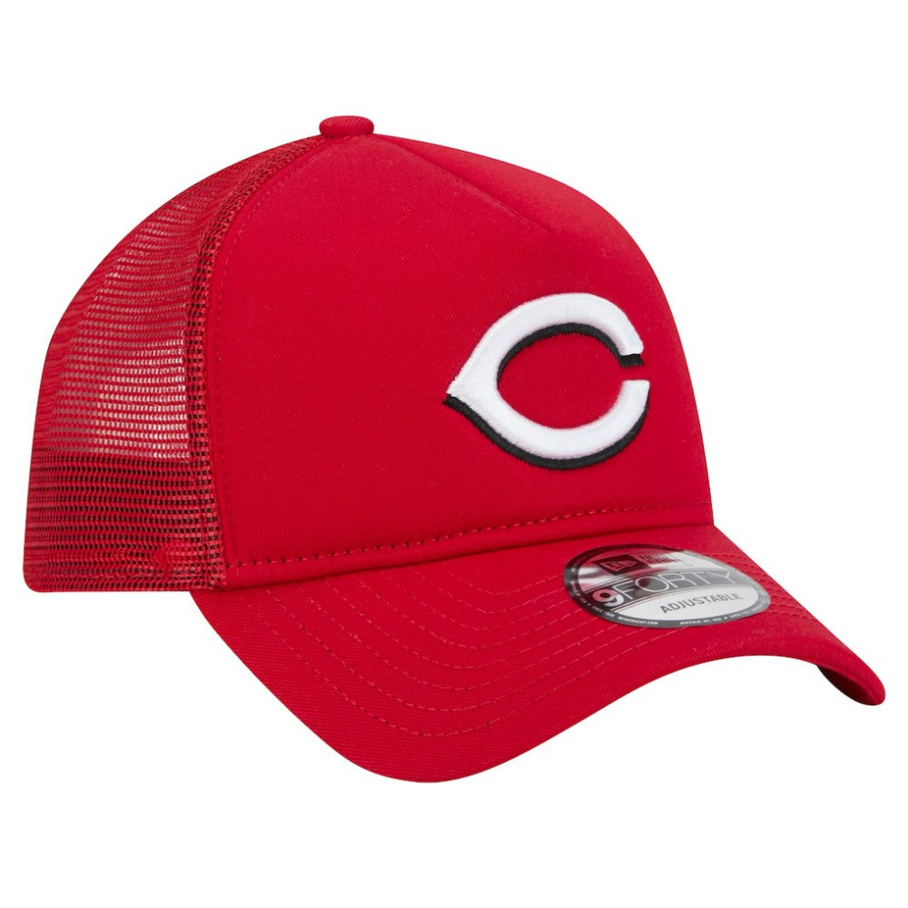 Cincinnati Reds 9FORTY A-Frame Trucker Adjustable Hat Red | New Era