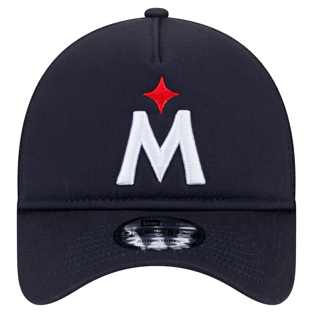 Minnesota Twins 9FORTY A-Frame Trucker Adjustable Hat Navy | New Era