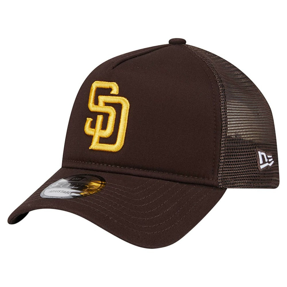 San Diego Padres 9FORTY A-Frame Trucker Adjustable Hat Brown | New Era